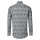 CASAMODA Herren Freizeithemd Langarm Button-Down Blau gemustert