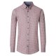 CASAMODA Herren Freizeithemd Langarm Button-Down Rot gemustert
