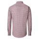 CASAMODA Herren Freizeithemd Langarm Button-Down Rot gemustert
