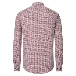 CASAMODA Herren Freizeithemd Langarm Button-Down Rot...