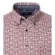 CASAMODA Herren Freizeithemd Langarm Button-Down Rot gemustert