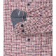 CASAMODA Herren Freizeithemd Langarm Button-Down Rot gemustert