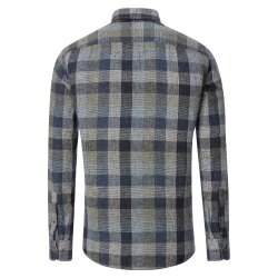 CASAMODA Herren Leinenhemd Langarm Button-Down Anthrazit...