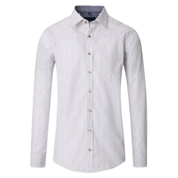 CASAMODA Herren Freizeithemd Langarm Kent Casual Beige gemustert