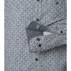CASAMODA Herren Freizeithemd Langarm Kent Comfort Blau gemustert