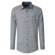 CASAMODA Herren Freizeithemd Langarm Kent Comfort Blau gemustert