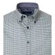 CASAMODA Herren Freizeithemd Langarm Button-Down Comfort Blau gemustert