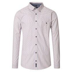 CASAMODA Herren Freizeithemd Langarm Button-Down Rot...