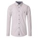 CASAMODA Herren Freizeithemd Langarm Button-Down Rot gemustert