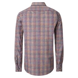 CASAMODA Herren Freizeithemd Langarm Button-Down Rot kariert