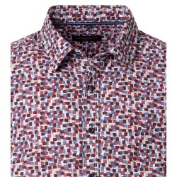 CASAMODA Herren Freizeithemd Langarm Kent Casual Rot gemustert
