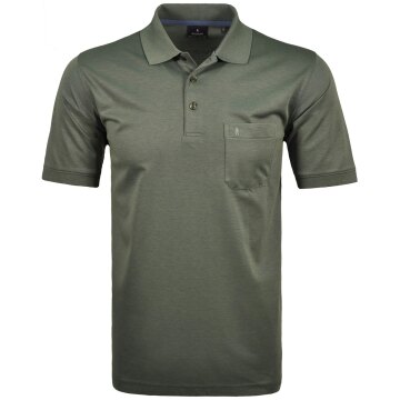 RAGMAN Herren Poloshirt Kurzarm Polokragen Baumwollmix Grün