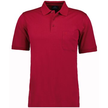 RAGMAN Herren Poloshirt KurzarmPolokragen Baumwollmix Erdbeerrot