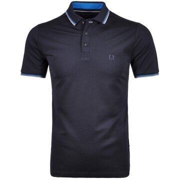 RAGMAN Herren Poloshirt Kurzarm Polokragen Piqué Dunkelblau