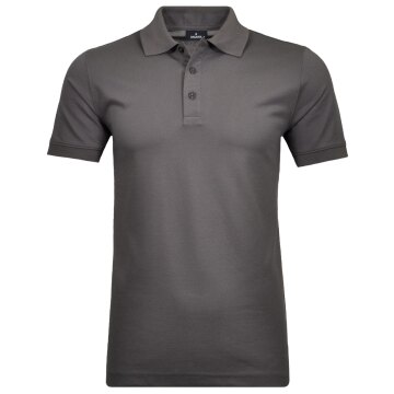 RAGMAN Herren Poloshirt Kurzarm Polokragen Piqué Schiefer