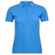 RAGWOMAN Damen Poloshirt Kurzarm Regular Baumwollmix Piqué Blau