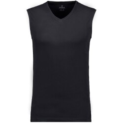 RAGMAN Herren TankTop Doppelpack Sleeveless V-Neck Schwarz