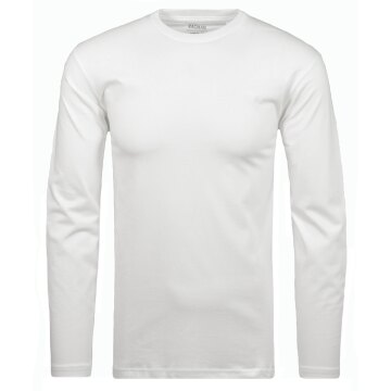 RAGMAN Herren Shirt Langarm Rundhals Regular Single-Jersey Weiß