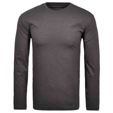 RAGMAN Herren Shirt Langarm Rundhals Single-Jersey Anthrazit