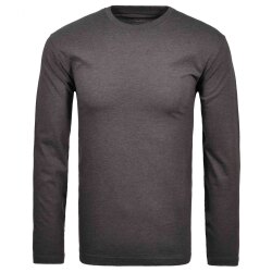 RAGMAN Herren Shirt Langarm Rundhals Single-Jersey Anthrazit