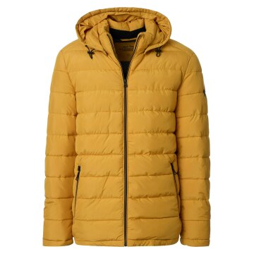 REDMOND Casual Herren Steppjacke Kapuze Comfort-Fit Gelb