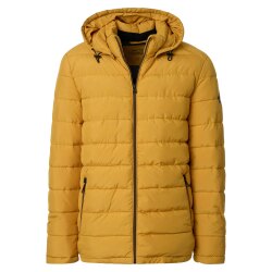 REDMOND Casual Herren Steppjacke Kapuze Comfort-Fit Gelb