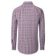 REDMOND Herren Freizeithemd Langarm Button-Down Modern Twill Rot Karo