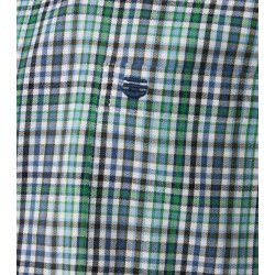 REDMOND Herren Freizeithemd Langarm Button-Down Modern Twill Grün Karo