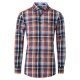 REDMOND Herren Freizeithemd Langarm Kent Comfort Dobby Orange Karo