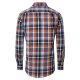 REDMOND Herren Freizeithemd Langarm Kent Comfort Dobby Orange Karo