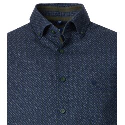 REDMOND Herren Freizeithemd Langarm Button-Down Comfort Grün Print
