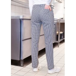 KARLOWSKY Damen Pepitahose BASIC Kochhose Baumwolle Schwarz