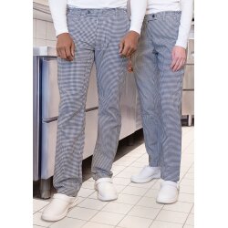 KARLOWSKY Damen Pepitahose BASIC Kochhose Baumwolle Schwarz