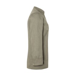 KARLOWSKY Damen Kochjacke JEANS-STYLE Druckknöpfe Moosgrün