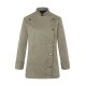 KARLOWSKY Damen Kochjacke JEANS-STYLE Druckknöpfe Moosgrün