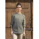 KARLOWSKY Damen Kochjacke JEANS-STYLE Druckknöpfe Moosgrün