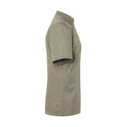 KARLOWSKY Damen Kochjacke JEANS-STYLE Kurzarm  Moosgrün