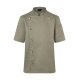 KARLOWSKY Herren Kochjacke JEANS-STYLE Kurzarm Modern-Fit Grün