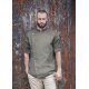 KARLOWSKY Herren Kochjacke JEANS-STYLE Kurzarm Modern-Fit Grün