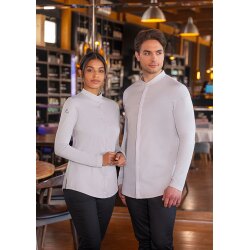 KARLOWSKY Damen Kochjacke DIAMOND-CUT® Avantgarde Silbergrau