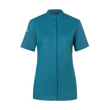 KARLOWSKY Damen Kochjacke DIAMOND-CUT® Avantgarde Kurzarm Petrol