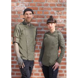 KARLOWSKY Damen Kochjacke Denim-Style ROCK-CHEF®-Stage2 Moosgrün