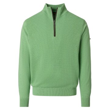 REDMOND Casual Herren Strick-Troyer Comfort Baumwolle Hellgrün