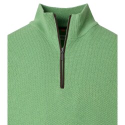 REDMOND Casual Herren Strick-Troyer Comfort Baumwolle Hellgrün