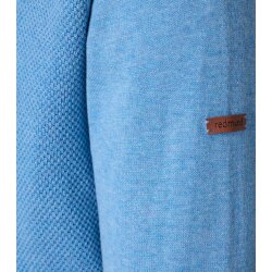 REDMOND Casual Herren Strick-Troyer Comfort Baumwolle Hellblau