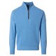 REDMOND Casual Herren Strick-Troyer Comfort Baumwolle Hellblau