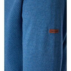 REDMOND Casual Herren Strick-Troyer Comfort Baumwolle Dunkellblau
