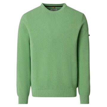 REDMOND Casual Herren Strick-Pullover Rundhals Comfort Hellgrün