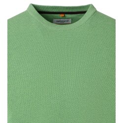 REDMOND Casual Herren Strick-Pullover Rundhals Comfort Hellgrün