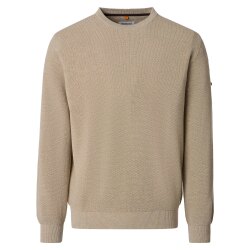 REDMOND Casual Herren Strick-Pullover Rundhals Comfort Beige